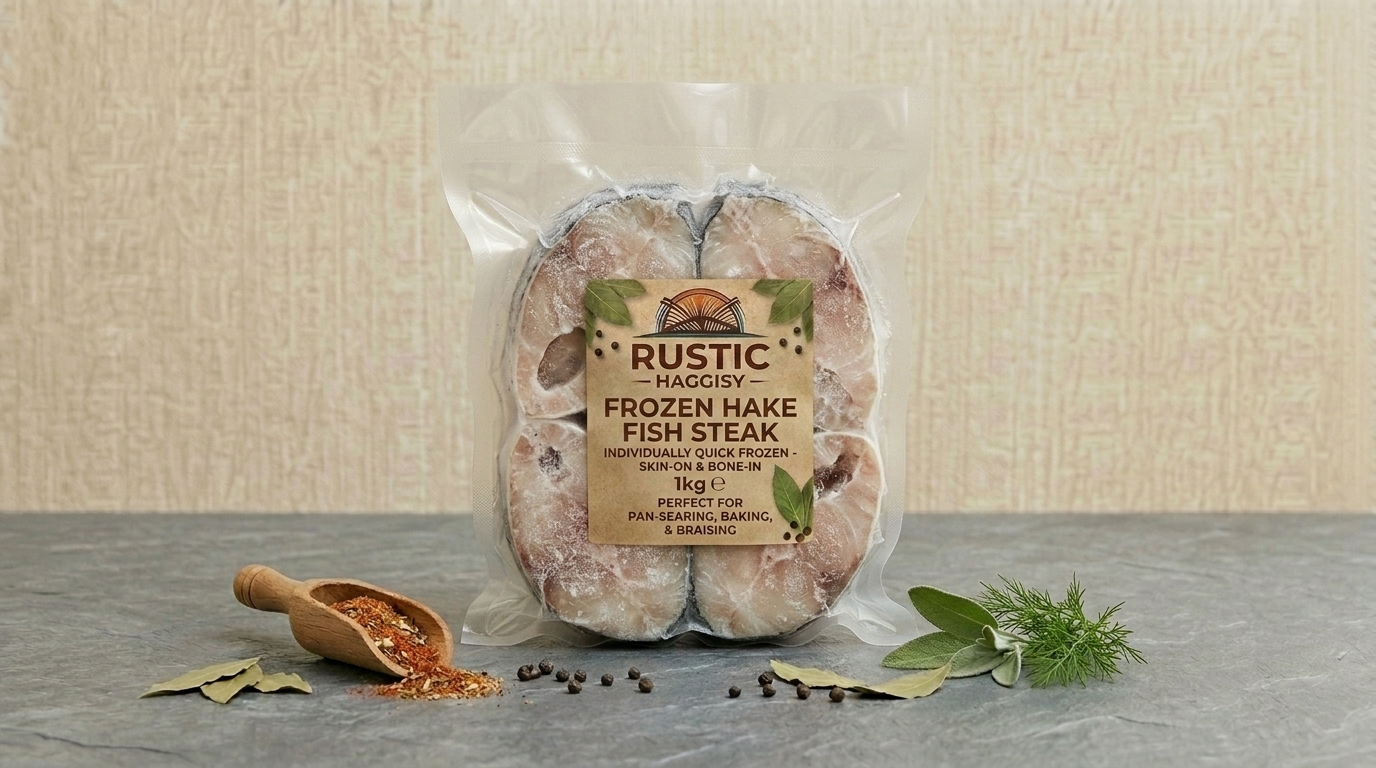 Frozen Hake fish steak